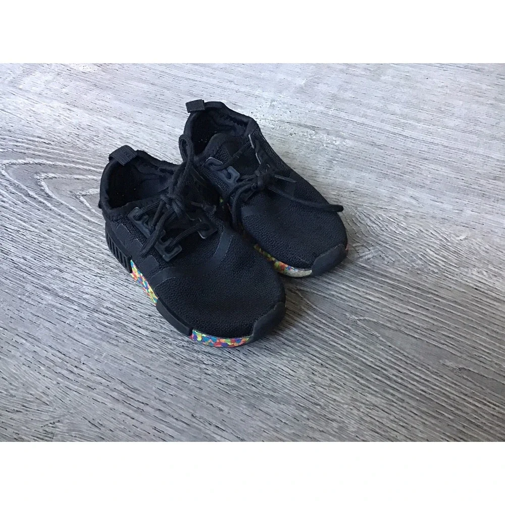 Adidas Baby NMD_R1 EL I Girls Size 7K Mosaic Black Shoes Fruity Pebbles GX2119